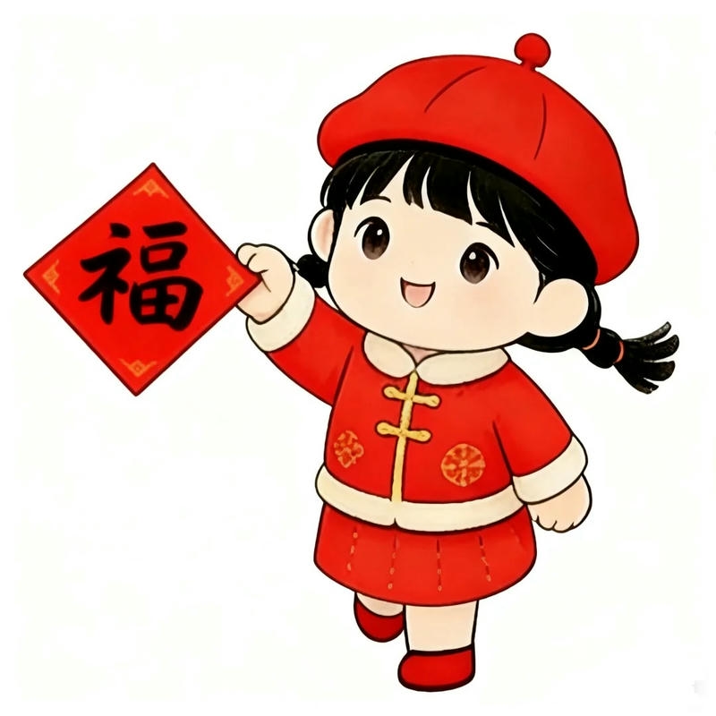 Ảnh tết chibi mang vẻ ngoài ngọt ngào tươi tắn