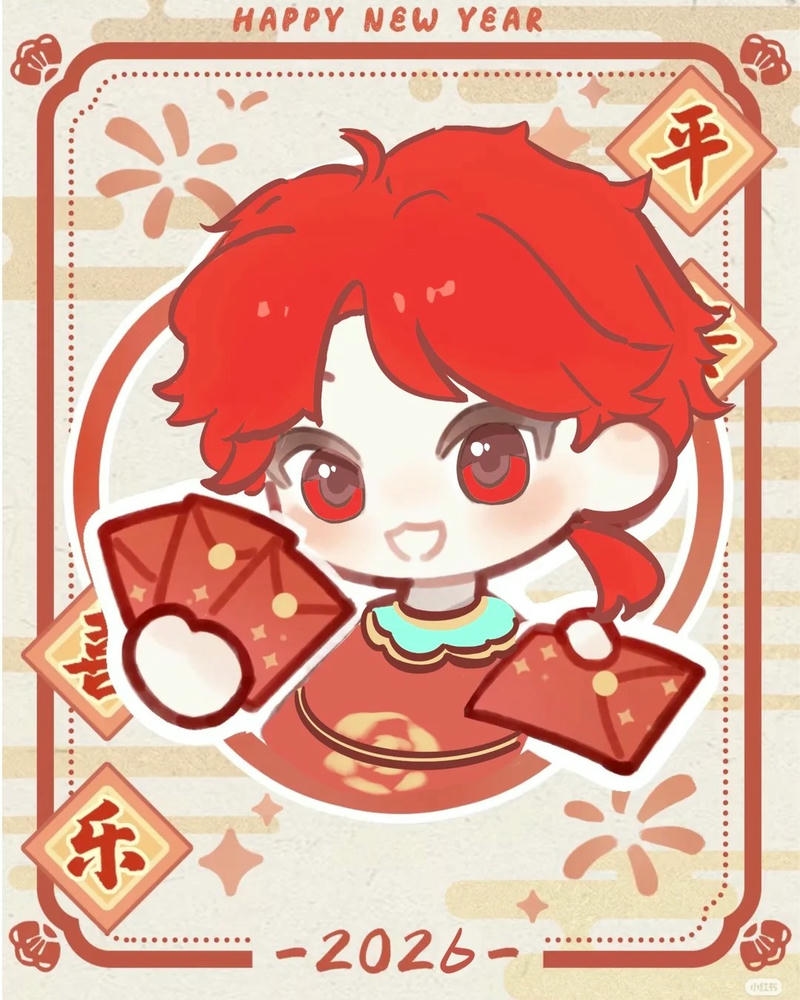 Ảnh tết chibi với tạo hình xinh xắn nổi bật