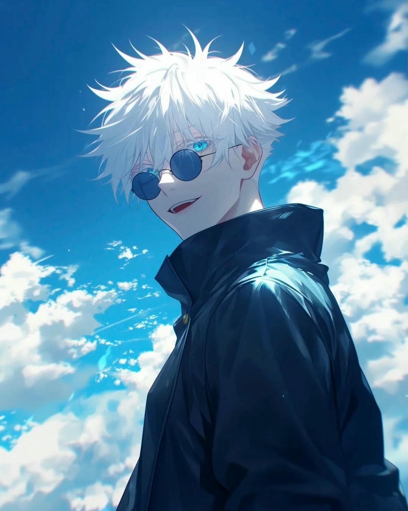 Anime Gojo với thần thái lạnh lùng đầy sức hút