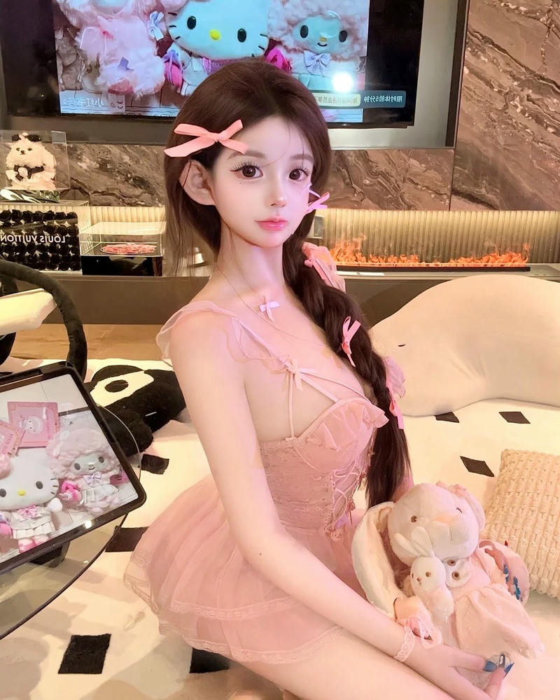 Gái xinh mặc pinky sở hữu vẻ đẹp nữ tính nổi bật