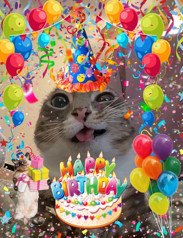 Happy birthday meme mang phong cách trẻ trung vui nhộn