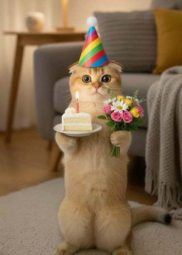 Happy birthday meme thể hiện cảm xúc vui vẻ