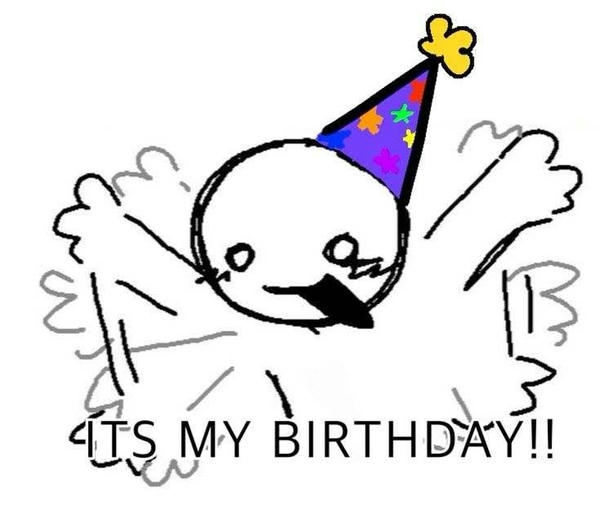 Happy birthday meme thể hiện niềm hân hoan tuổi mới