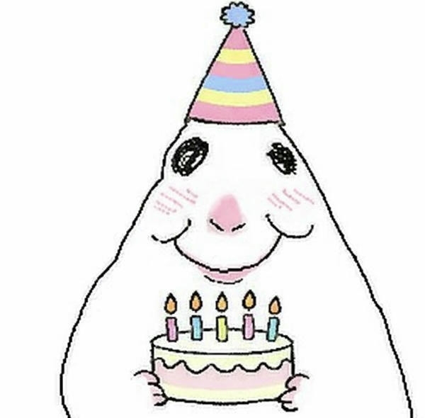 Happy birthday meme thể hiện sự phấn khởi đáng yêu