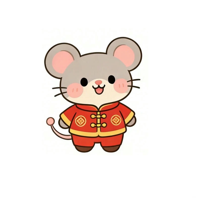 Hình tết chibi với tạo hình vui nhộn và xinh xắn