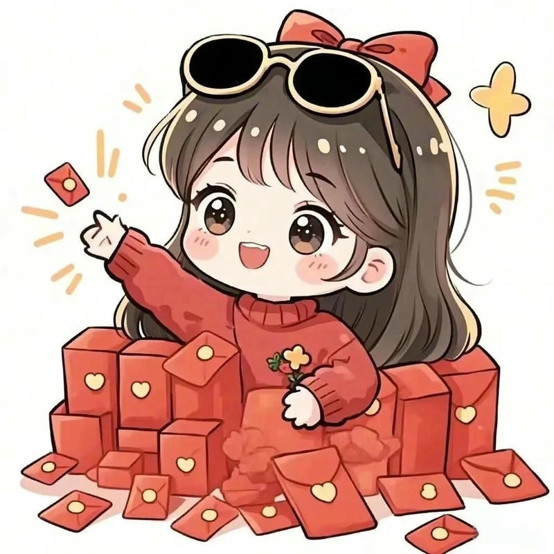 Hình tết phong cách chibi với tạo hình mềm mại