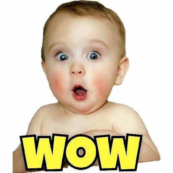 Meme bất ngờ thể hiện cảm xúc sửng sốt rõ ràng