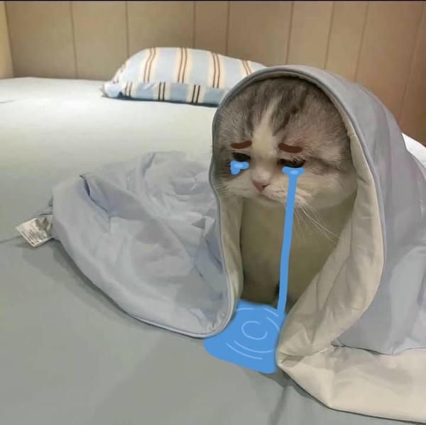 Meme buồn với gương mặt u sầu và trầm mặc