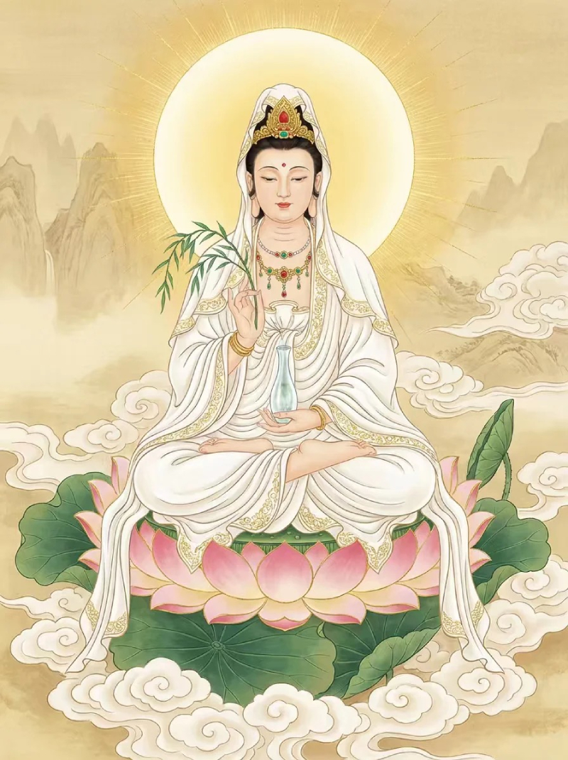 ảnh Quan Âm Bồ Tát nền đẹp