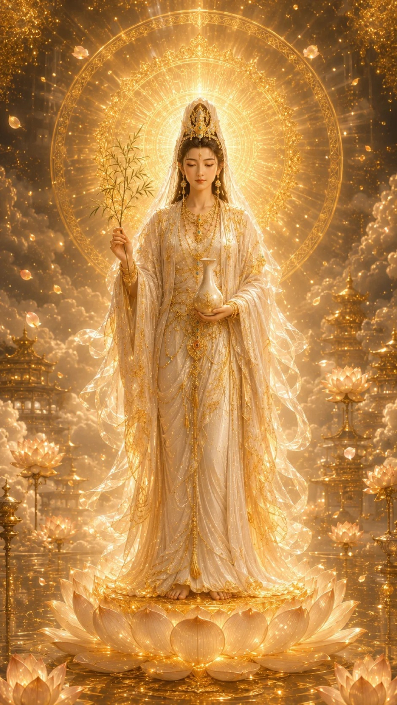 ảnh Quan Âm Bồ Tát thanh tịnh