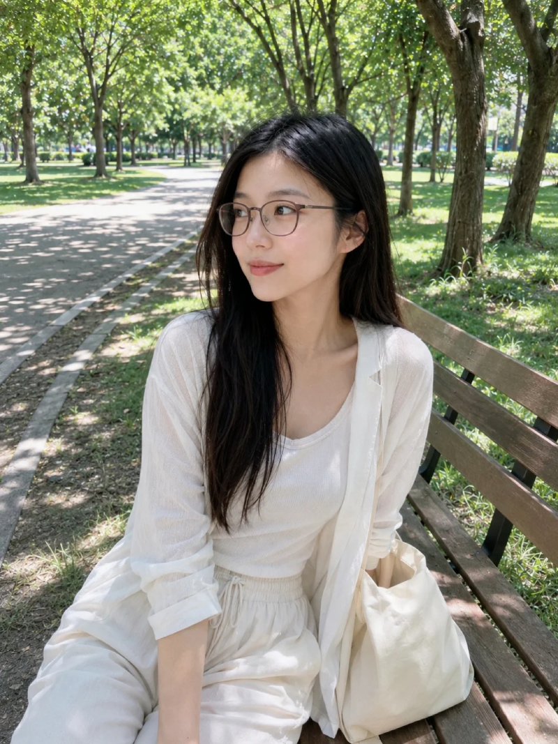 ảnh cô nàng xinh đẹp với kính