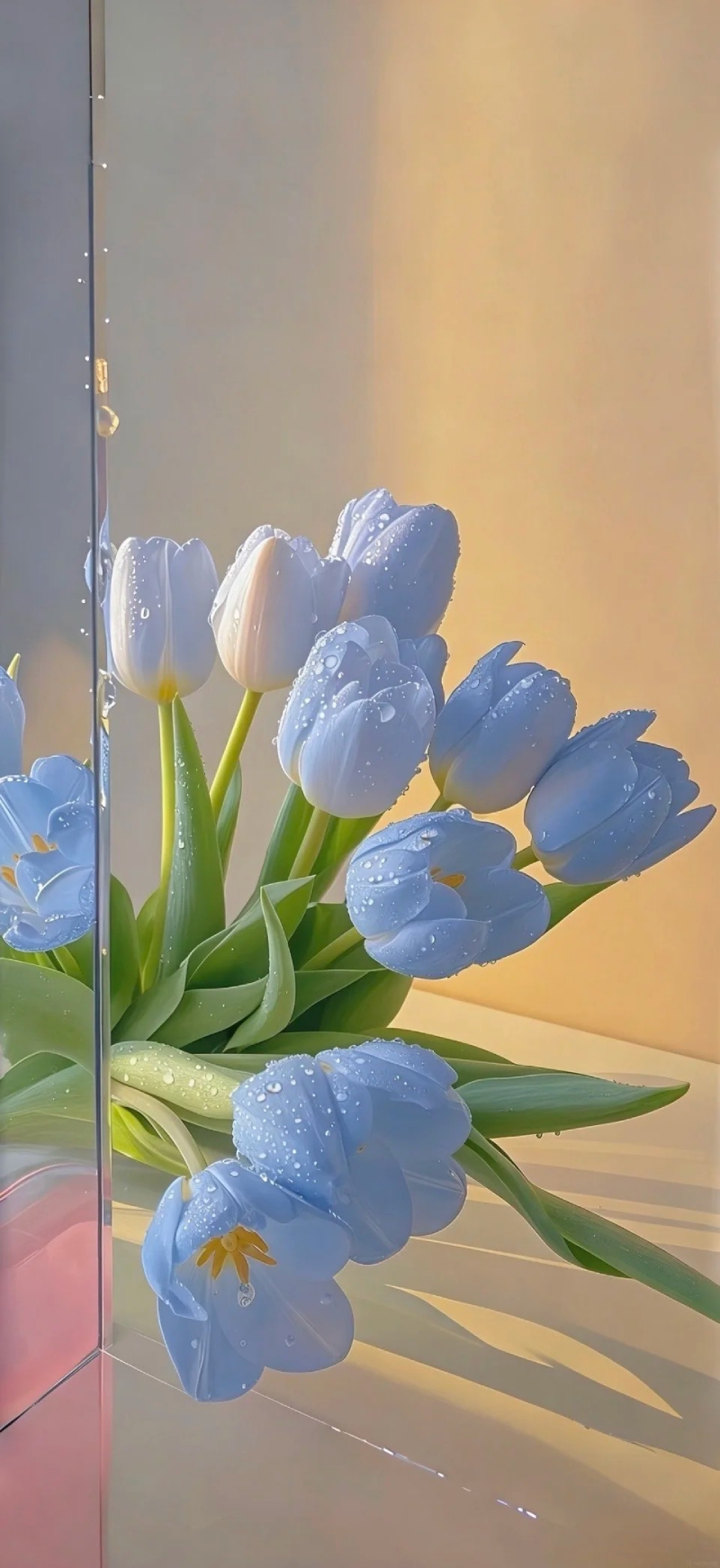 hình ảnh tulip hồng thơ mộng