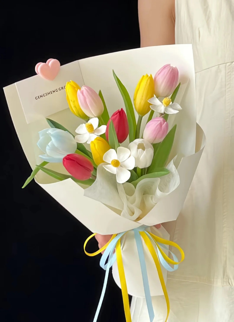 hoa tulip đẹp trong ánh nắng