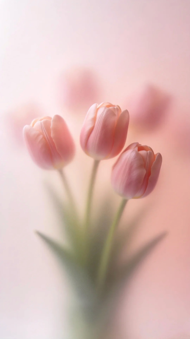 ảnh hoa tulip nhẹ nhàng
