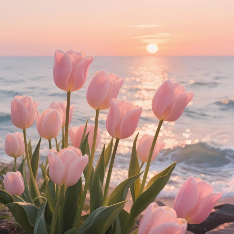 hình hoa tulip đỏ lãng mạn