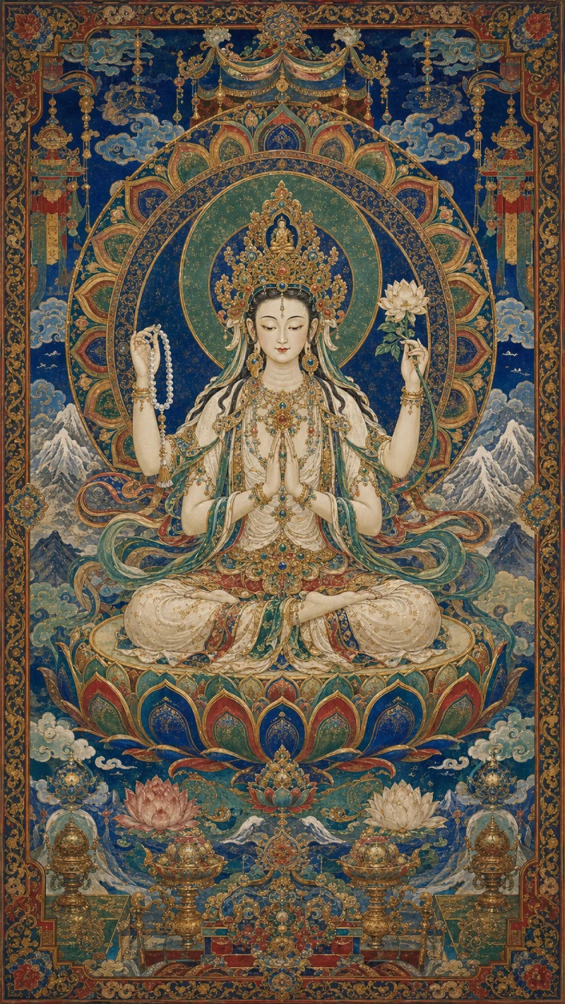 hình Quan Âm Bồ Tát trang nghiêm