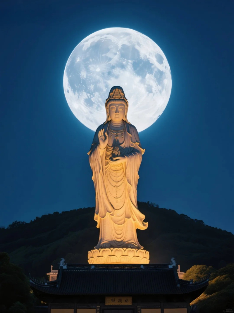 hình Quan Thế Âm Bồ Tát giữa thiên nhiên
