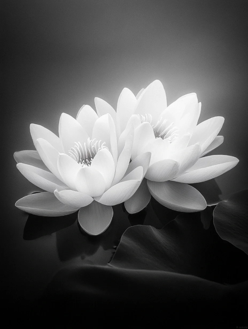 hình ảnh hoa sen trắng thể hiện sự tiếc thương