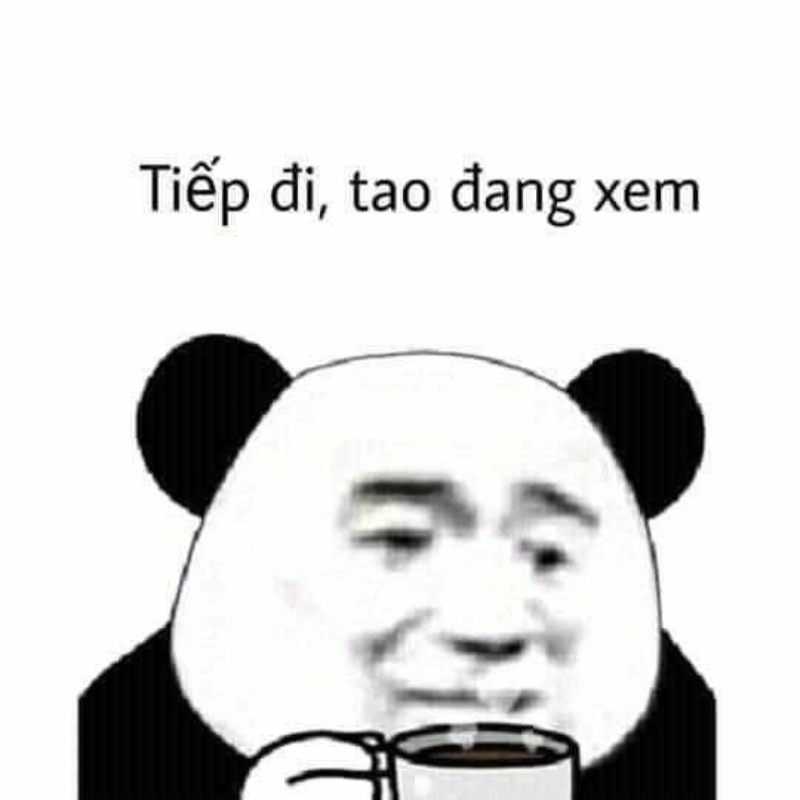 meme gấu trúc đang ăn