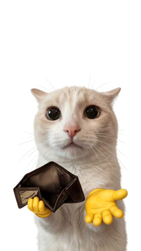 meme hết tiền hài hước