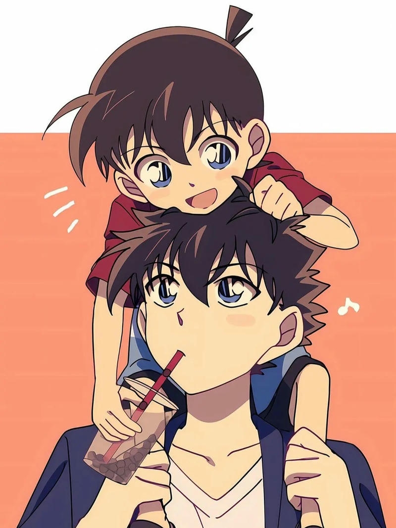 Ảnh Conan và Shinichi cùng xuất hiện trong một khung hình độc đáo