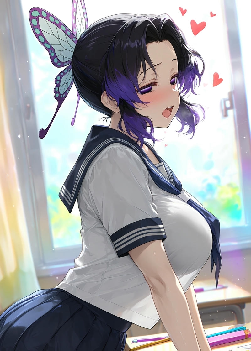 Diện mạo sexy của Shinobu nổi bật cùng thần thái duyên dáng