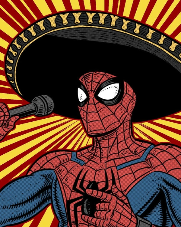 Hình ảnh Spider Man với biểu cảm đầy bất ngờ