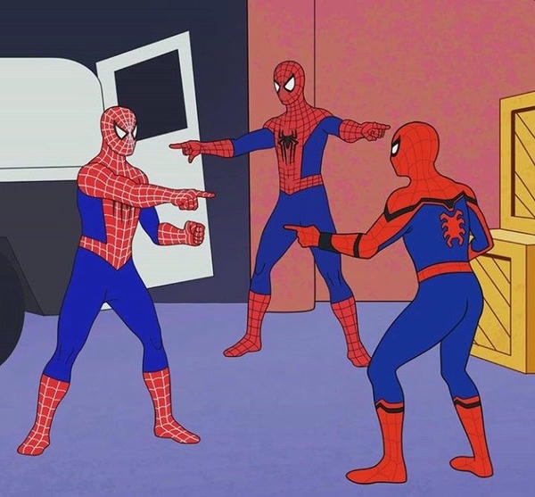 Meme Spider Man với phong thái vui nhộn