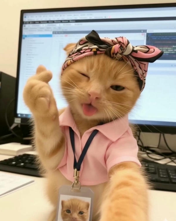 Meme cute mang nét mặt ngọt ngào và duyên dáng