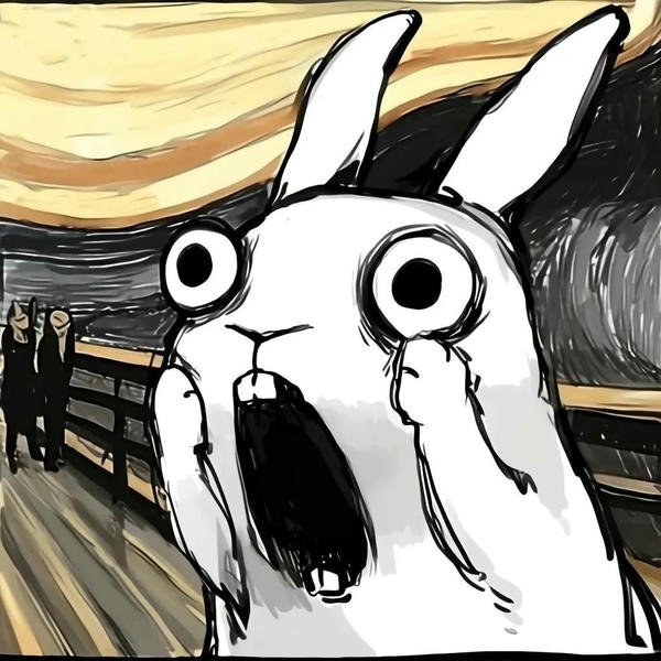 Meme sợ hãi nét mặt căng thẳng rất sinh động