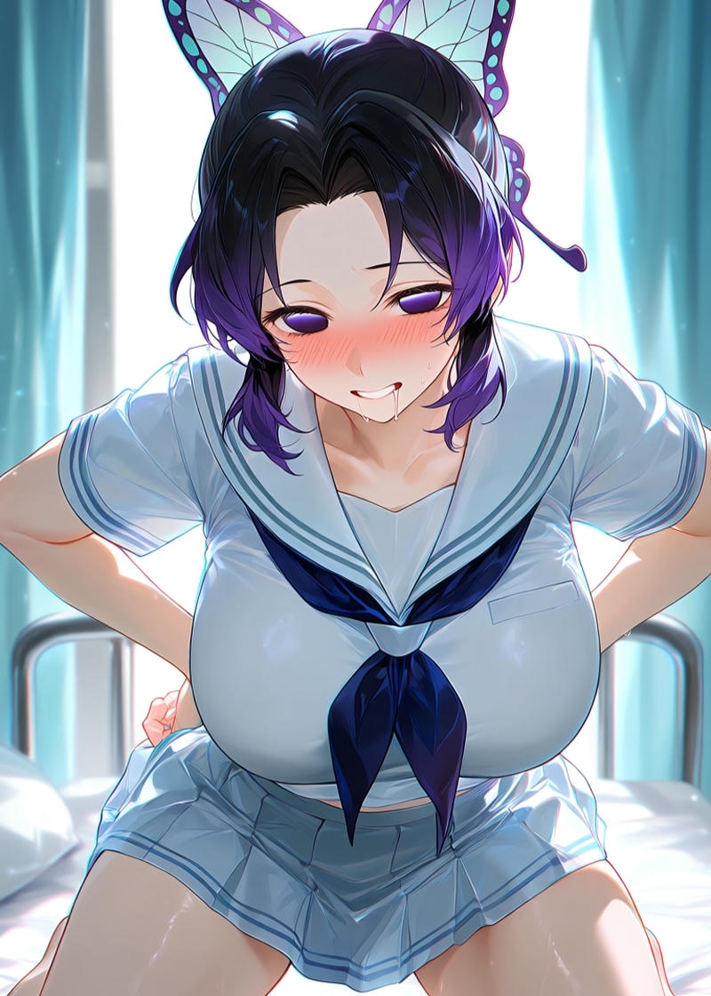Shinobu sexy thể hiện thần thái nữ tính và nét đẹp mê hoặc