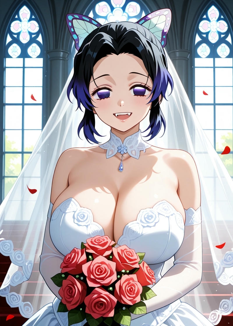Shinobu sexy với biểu cảm tinh nghịch cùng diện mạo quyến rũ