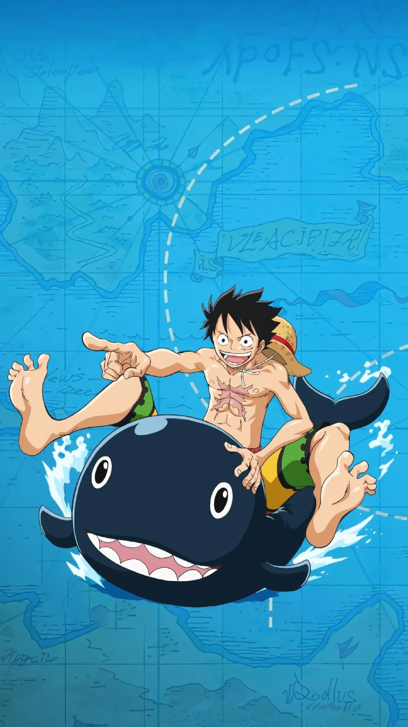 ảnh Luffy chiến đấu đầy mạnh mẽ