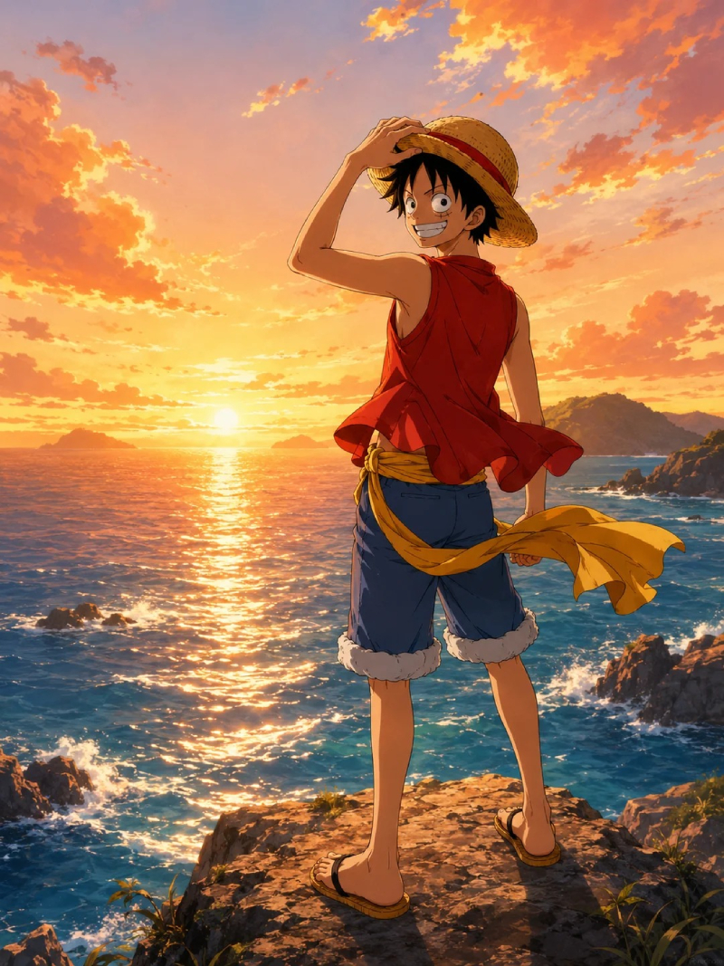 ảnh Luffy cùng băng hải tặc Mũ Rơm