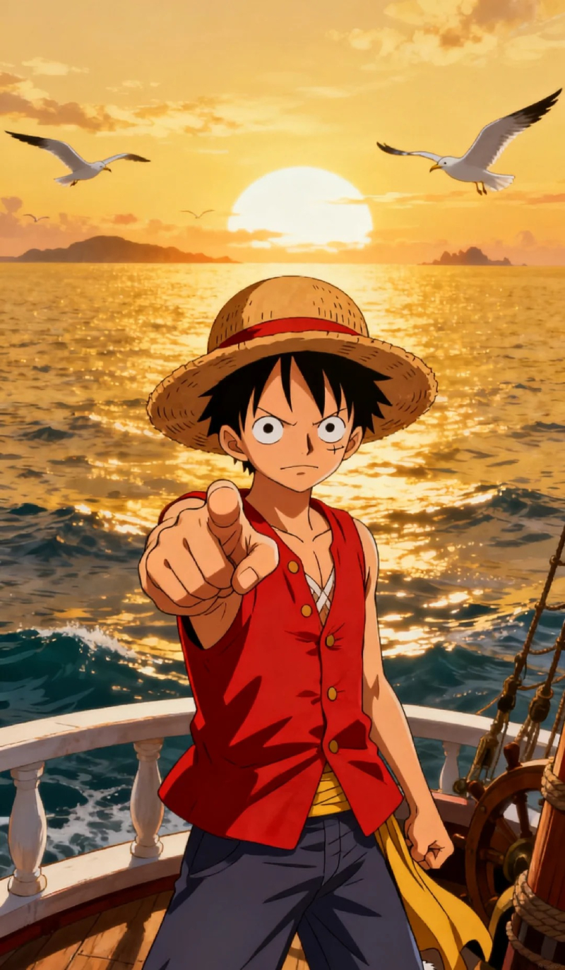 ảnh Luffy cùng các thành viên băng Mũ Rơm