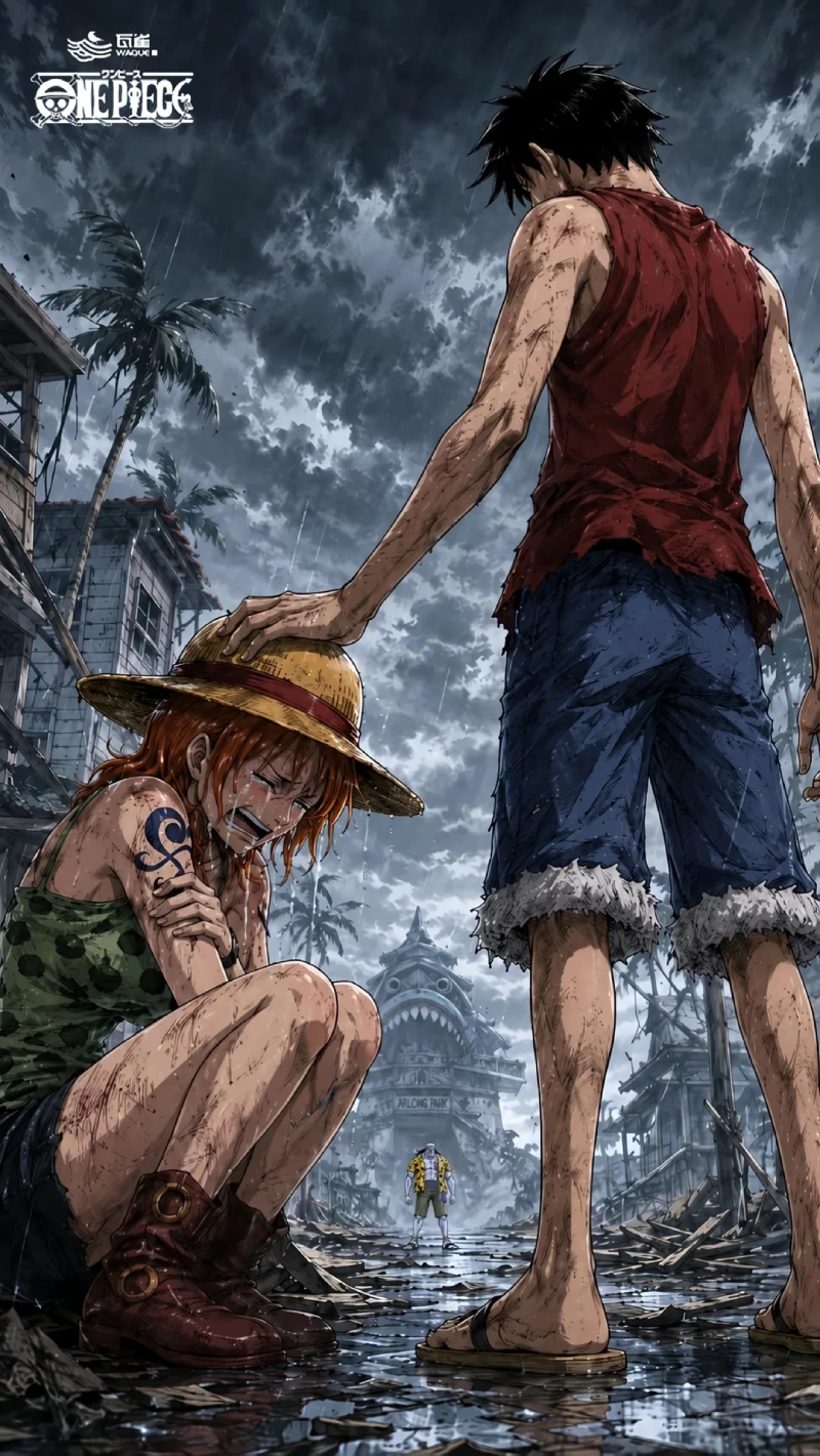 ảnh Luffy phong cách anime Nhật Bản