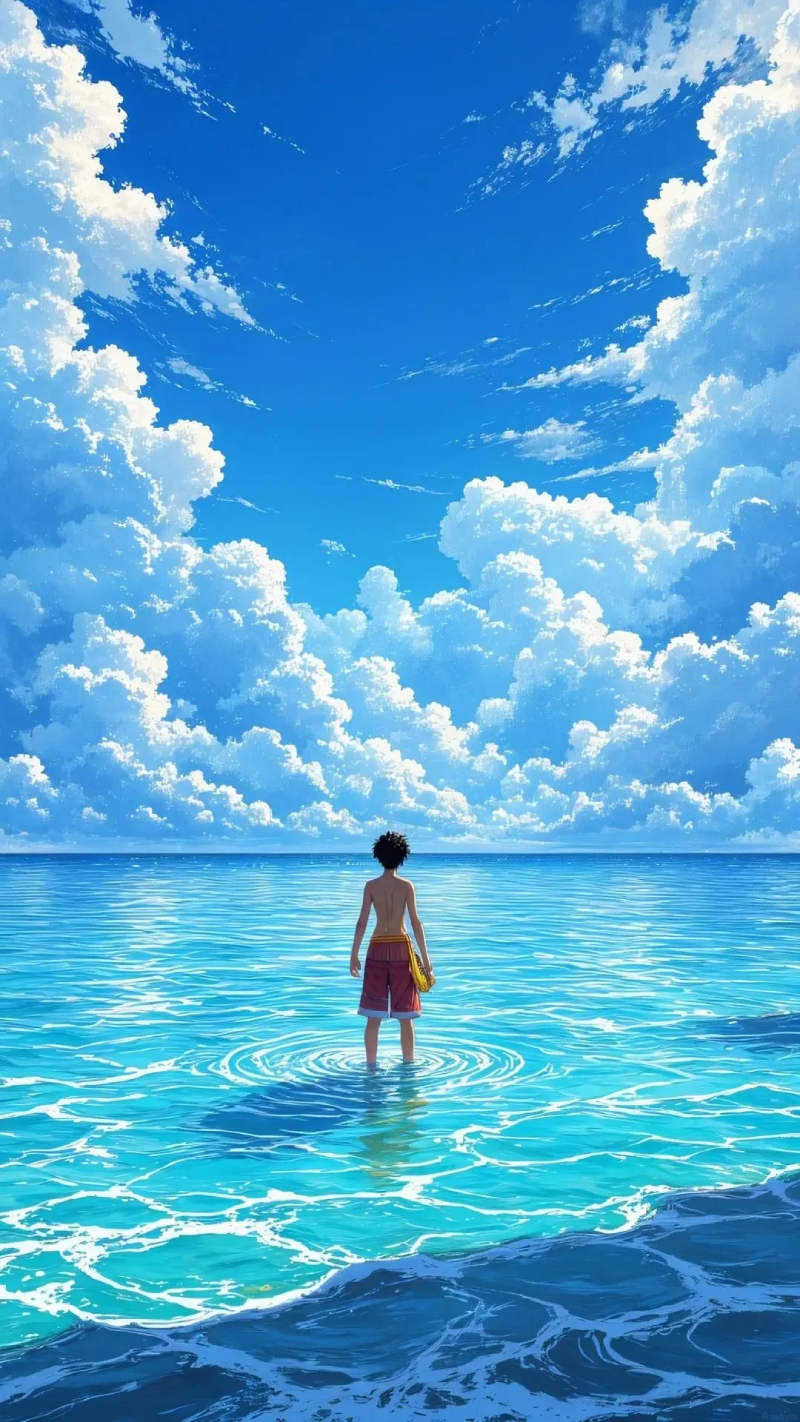 ảnh Luffy phong cách manga