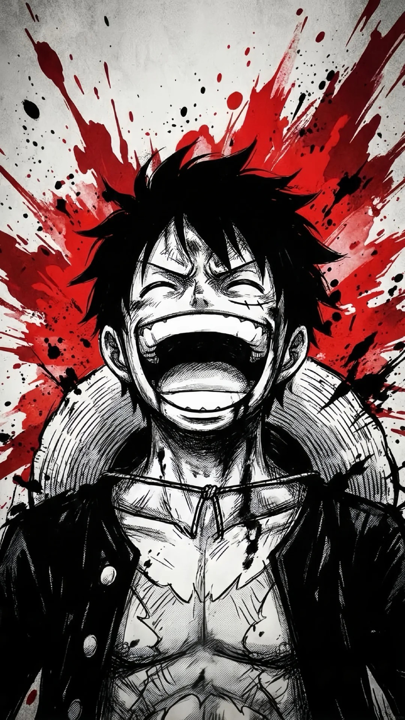 ảnh Luffy với biểu cảm hài hước