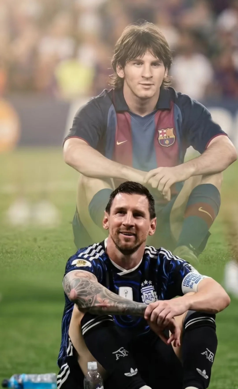 ảnh Messi trên sân bóng