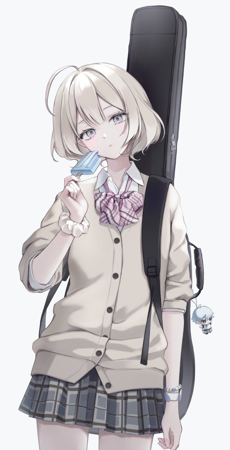 ảnh gái anime tóc trắng nổi bật