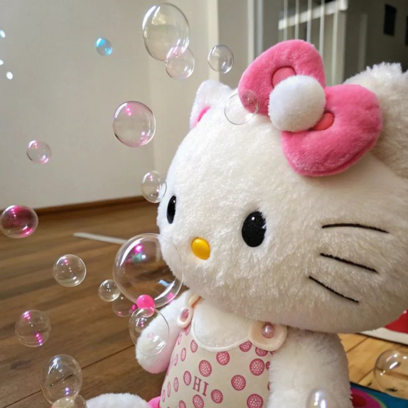 ảnh hello kitty cute nền hồng