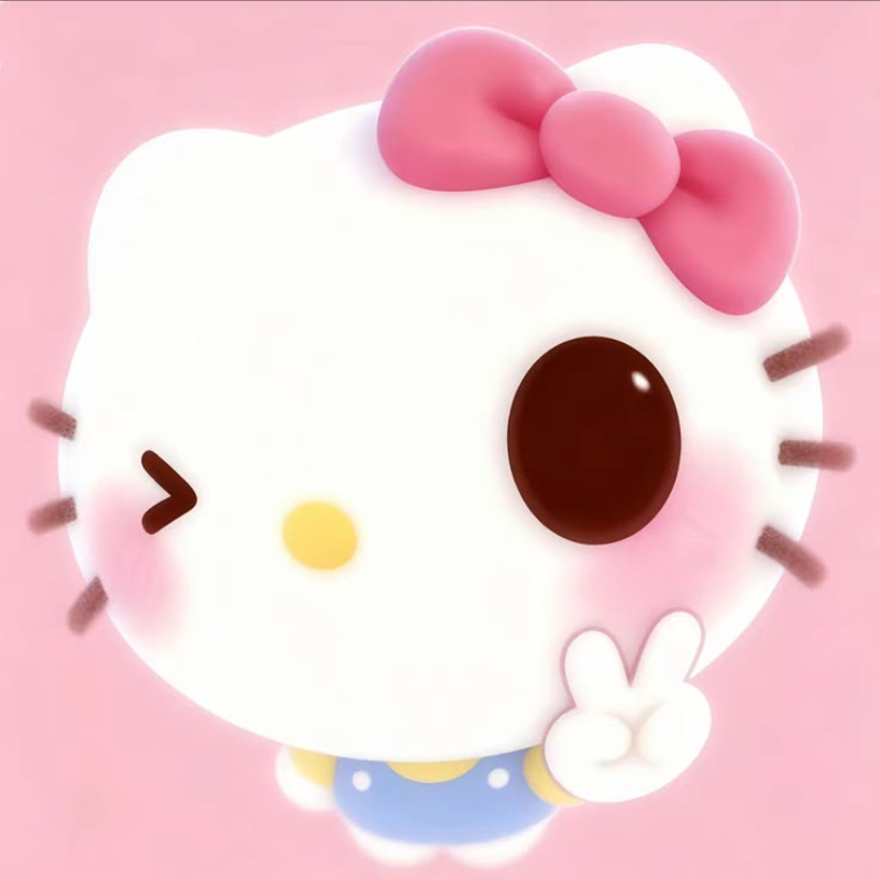 ảnh hello kitty cute với hoa và nơ