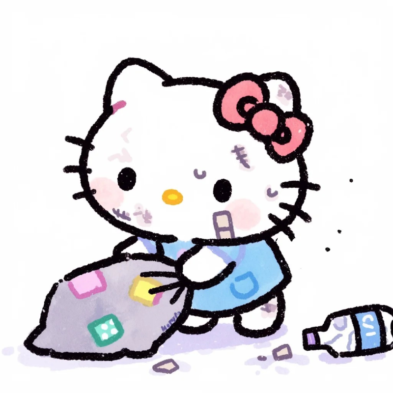 ảnh hello kitty cute với màu sắc dễ thương