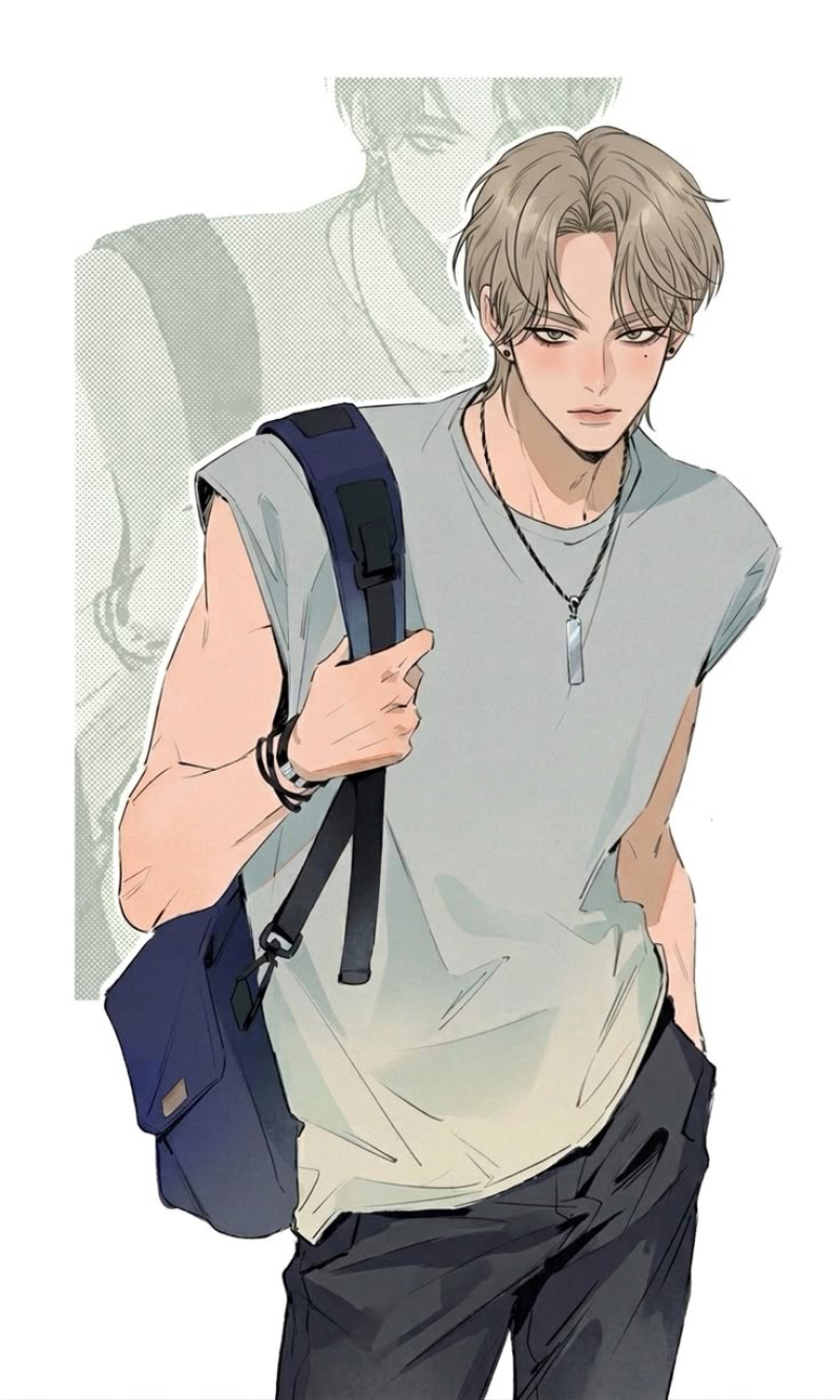 anime boy tóc trắng cực ngầu