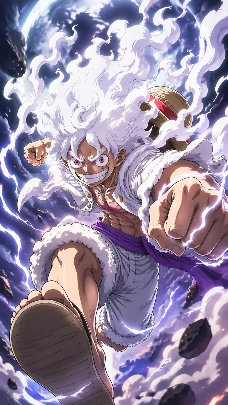 hình ảnh Luffy Gear 5 chất lượng cao