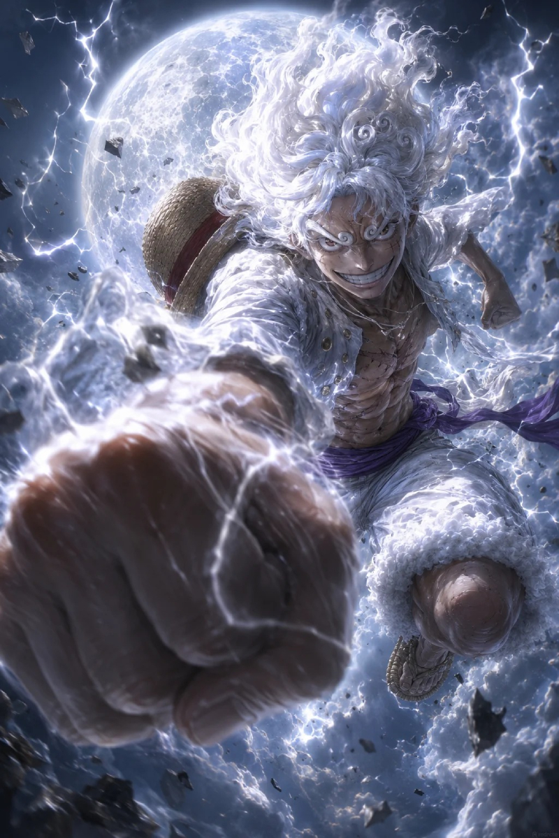 hình ảnh Luffy Gear 5 cực chất