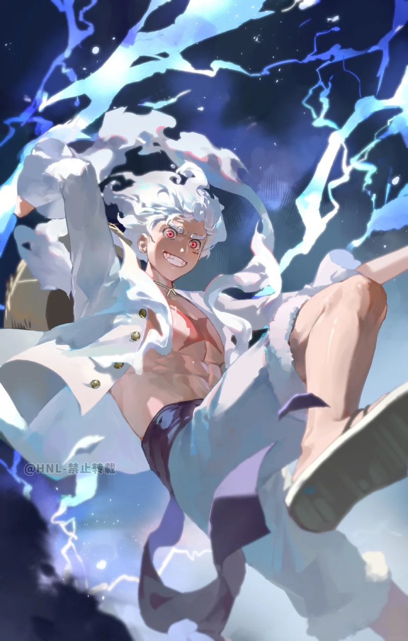 hình ảnh Luffy Gear 5 cực ngầu