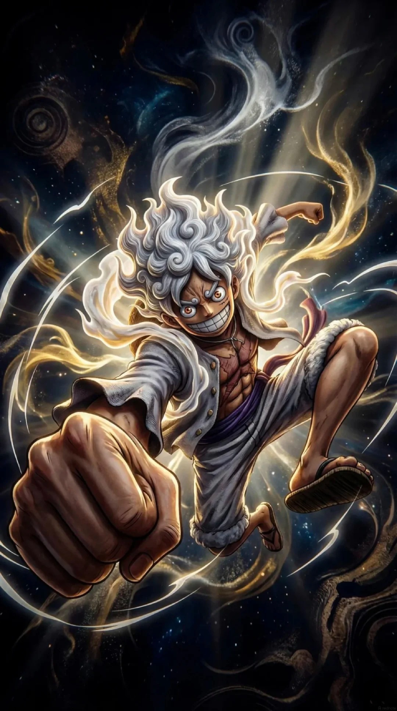 hình ảnh Luffy Gear 5 đầy sức mạnh