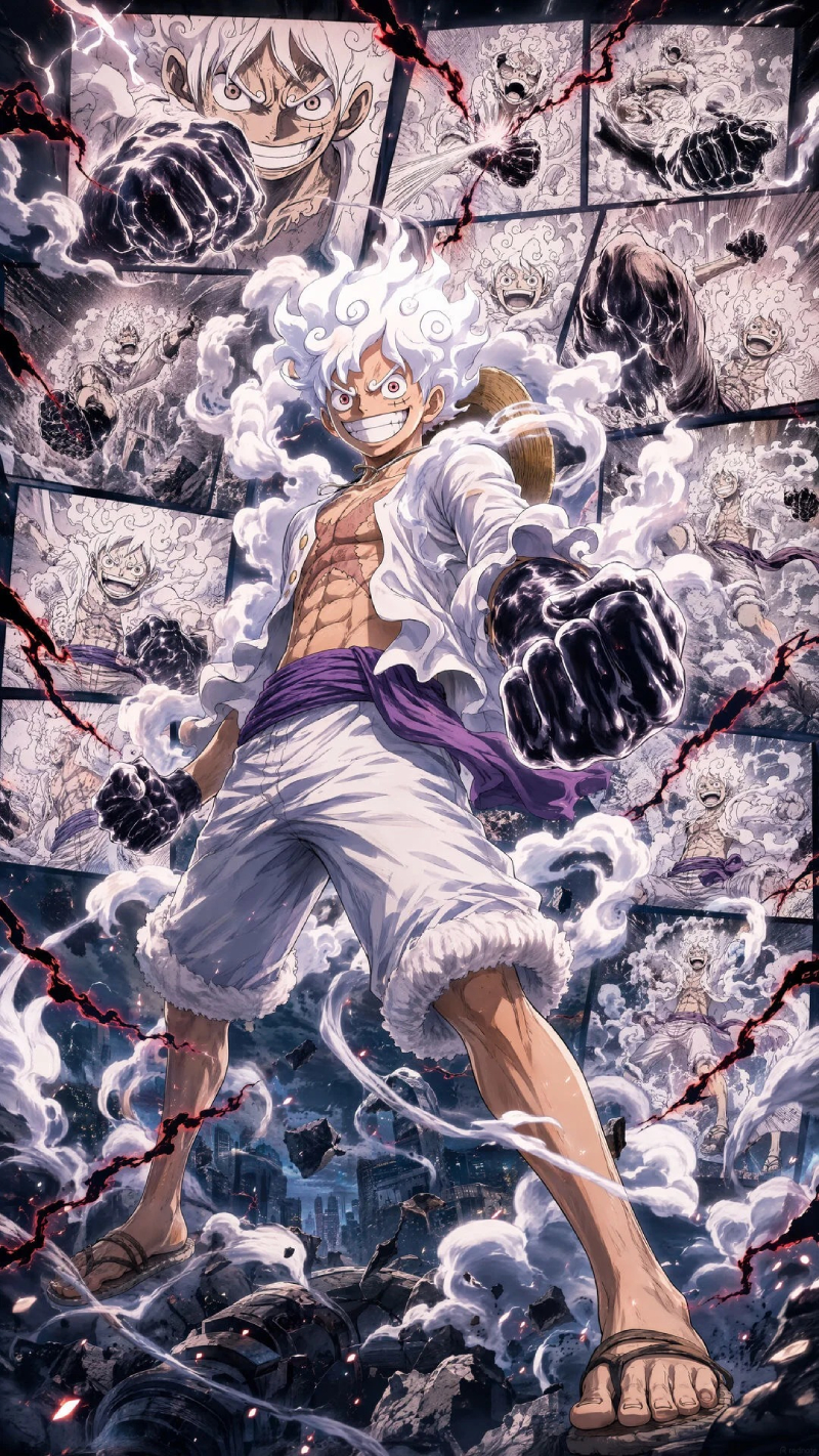 hình ảnh Luffy Gear 5 nổi bật và cá tính