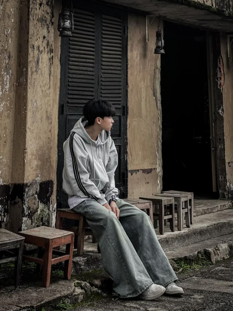 hình ảnh trai đẹp che mặt phong cách thời trang